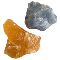 Kit Calcita Azul Y Calcita Naranja Mineral Colección Ujm