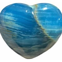 1 Corazón De Calcita Aquatina Lemuriana Ónix Azul Argentina