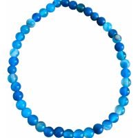 1 Pulsera Ágata Azul Serenidad Piedra Natural Ujm