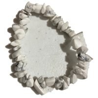 1 Pulsera De Howlita Piedra Natural Amuleto Ujm