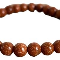 1 Pulsera De Piedra Aventurina Café Brillo