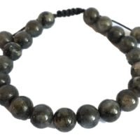 Pulsera Ajustable 8mm Labradorita Larvikita Piedra Natural