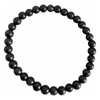 1 Pulsera Coral Negro 6mm Natural Amuleto Protector Reiki