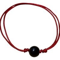 Pulsera De Azabache Esfera De 8 Mm Piedra Natural