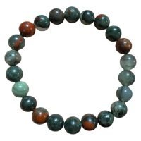 1 Pulsera Seftonita Piedra Sangre Africana Natural Amuleto