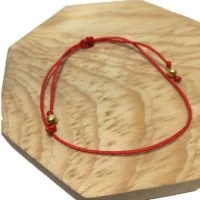2 Pulseras Hilo Rojo Minimalista Ajustable Amuleto