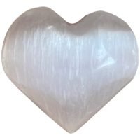 Corazón Tallado En Selenita Amuleto Protector
