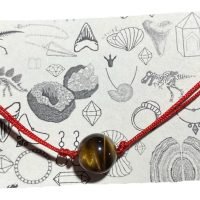 1 Pulsera De Hilo Rojo Con Ojo De Tigre 10 Mm Cuarzo Natural