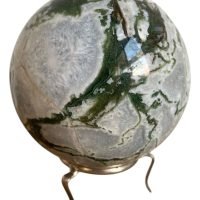 1 Esfera De Agata Musgosa 6 Cm Piedra Natural