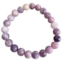 1 Pulsera Lepidolita 8 Mm Amuleto Protector Único Chakras