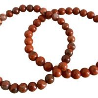 Pulseras Jaspe Rojo Y Sardo 6 Mm Duo Amuleto Contra Envidia