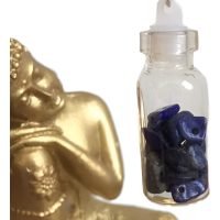 1 Collar Con Dije De Botellita De Piedra Natural Amuleto