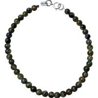 Pulsera De Peridoto Esfera De 4 Mm Con Plata 925