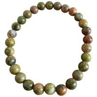 Pulsera Esferas Unakita Esfera 6mm Piedra Natural