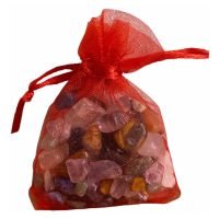 2 Morralitos Kit Suerte Cuarzo 50 Gr Piedras Mini Reiki Yoga