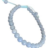 1 Pulsera Calcita Azul Piedra Natural 6 Mm Mineral Reiki