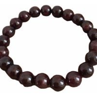 Pulsera De Granate Semiprecioso 8 Mm - Modelo Único