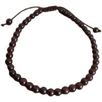 Pulsera De Granate Autentica Ajustable 4 Mm