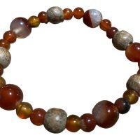 1 Pulsera Ágata Cornalina Creatividad Plexo Solar Reiki Yoga