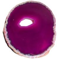 1 Laja Ágata Rosa Decoración Ornamental