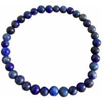 Pulsera Lapislázuli 5mm Protección Amuleto Piedra Del Poder