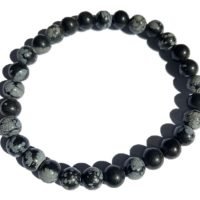 1 Pulsera De Obsidiana Nevada Amuleto Protector Chakras