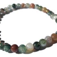 1 Pulsera Ágata Musgosa Natural Aporta Calma Paz Reiki Yoga