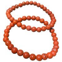 Kit Pulseras Jaspe Rojo 6 Mm Pareja Amuleto Contra Envidia