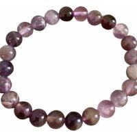 Pulsera Cuarzo Amatista 8 Mm Piedra De La Paz