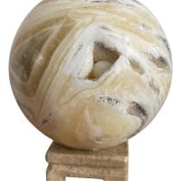 1 Esfera Onix Con Cavidades Piedra Natural Esfera De 7.5cm