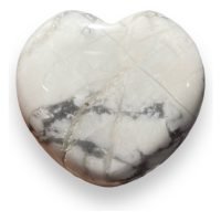 1 Corazón De Howlita Blanca Piedra Natural Meditación Yoga