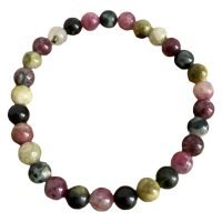 1 Pulsera Turmalina Sandía Piedra Natural Chakras Reiki Yoga