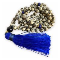 Japa Mala Jaspe Dálmata Mantra Meditación Rosario Budista