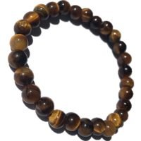 Pulsera Piedra Ojo De Tigre 6mm Natural Amuleto Reiki