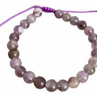1 Pulsera Cuarzo Amatista Esfera 6 Mm De Hilo Atrae Reiki