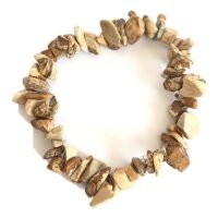 1 Pulsera De Jaspe Paisaje Piedra Natural Chip Amuleto Ujm
