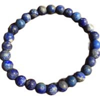 1 Pulsera Lapislázuli Mate 6mm Piedra Semipreciosa Natural