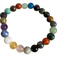 Pulsera 23 Cuarzos 8 Mm Diferentes Amuleto Protector Yoga