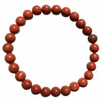 Pulsera Jaspe Rojo De Elástico Piedra Natural Amuleto