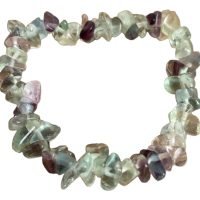 1 Pulsera De Fluorita Arcoiris Piedra Natural Amuleto Reiki