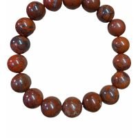 Pulsera Jaspe Rojo 10 Mm Amuleto Ujm