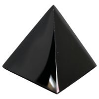 1 Pirámide Obsidiana Piedra Natural Base 4.4cm