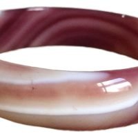 Brazalete Pulsera Ágata Morada Piedra Natural