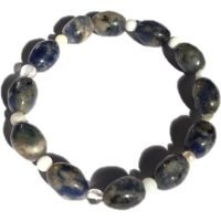 1 Pulsera Sodalita Piedra Natural Amuleto Protector Reiki