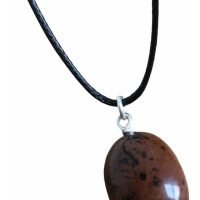 1 Dije Obsidiana Caoba Roja Mahogany Piedra De La Protección