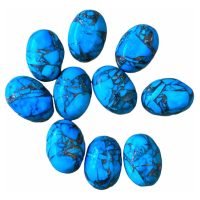 1 Mini Cabujón Turquesa Natural Mineral Colección 7mm X 5 Mm