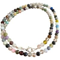 1 Collar Choker Hilo Multi Cuarzos Lapislázuli Amatista