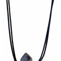 Dije Punta Cuarzo Turmalinado Piedra Natural Protección