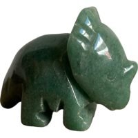 Dinosaurio Triceratops Aventurina Verdepiedra Natural Cuarzo