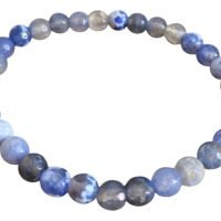 Pulsera De Ágata Azul Piedra Natural